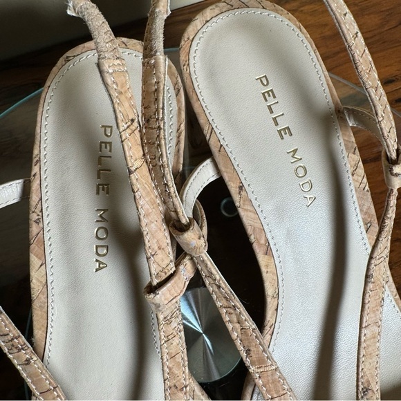 Pelle Moda Francis Low Heeled Thong Toe Sandal - natural - size 6 - Picture 11 of 15